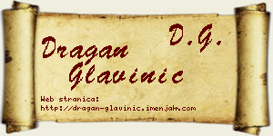 Dragan Glavinić vizit kartica